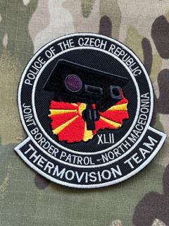 Czech Patch Police of Czech Republic - Joint Border Patrol- North Macedonia - XLII - Termovision Team - Color - nášivka