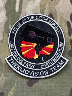 Czech Patch Police of Czech Republic - Joint Border Patrol- North Macedonia - L - Termovision Team - Color - nášivka