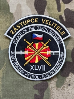 Czech Patch Police of Czech Republic - Joint Border Patrol- North Macedonia - XLVII - Zástupce velitele - Color - nášivka