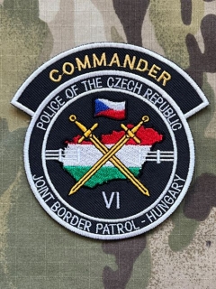Czech Patch Police of Czech Republic - Joint Border Patrol- Hungary - VI - Commander - Color - nášivka