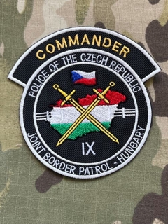 Czech Patch Police of Czech Republic - Joint Border Patrol- Hungary - IX - Commander - Color - nášivka
