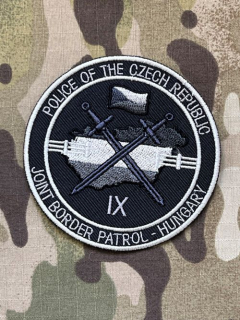 Czech Patch Police of Czech Republic - Joint Border Patrol- Hungary - IX - Black - nášivka