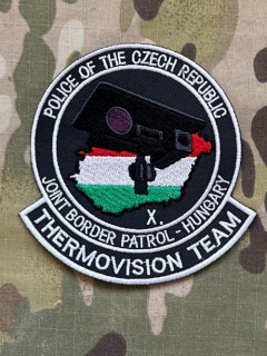 Czech Patch Police of Czech Republic - Joint Border Patrol- Hungary - X - Termovision Team - Color - nášivka