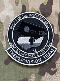 Czech Patch Police of Czech Republic - Joint Border Patrol- Hungary - XI - Termovision Team - Black - nášivka