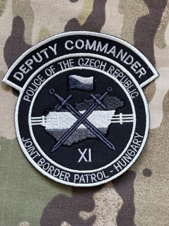 Czech Patch Police of Czech Republic - Joint Border Patrol- Hungary - XI - Deputy Commander - Black - nášivka