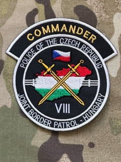 Czech Patch Police of Czech Republic - Joint Border Patrol- Hungary - VIII - Commander - Color - nášivka