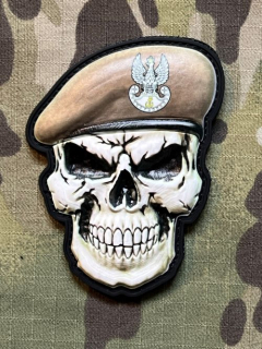 M-Tac Poland Skull in Beret - Territorial Defence Force PVC Patch - nášivka