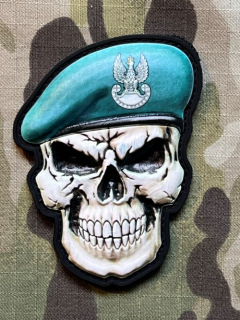 M-Tac Poland Skull in Beret - Land Forces PVC Patch - nášivka