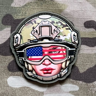 M-Tac Emoji USA Girl No.2 PVC Patch - nášivka