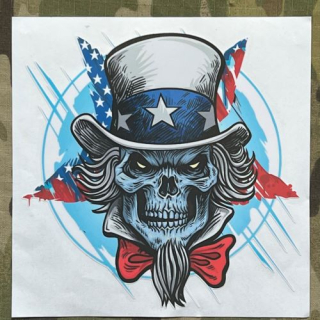 NoName Stickers Oncle Sam Skull - samolepky