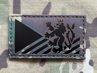 TF LaserCut Patch Czech Lion Flag Infra - Rhodesian Bushstroke - nášivka