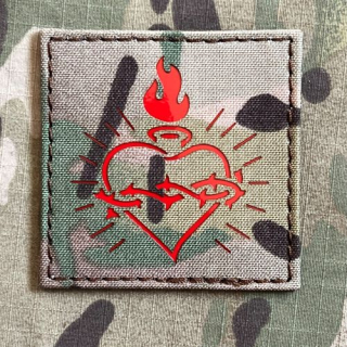 TF LaserCut Patch Sacred Head Reflex - Large - Multicam/Reflex Red - nášivka