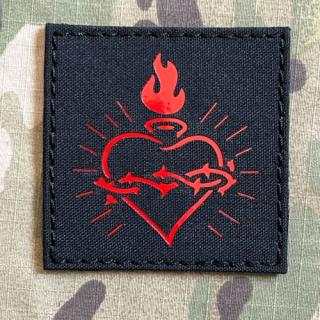 TF LaserCut Patch Sacred Head Reflex - Large - Black/Reflex Red - nášivka