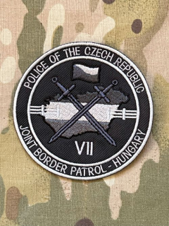 Czech Patch Police of Czech Republic - Joint Border Patrol- Hungary - VII - Black - nášivka