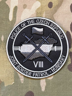 Czech Patch Police of Czech Republic - Joint Border Patrol- Hungary - VIII - Black - nášivka