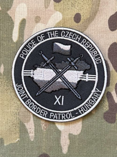 Czech Patch Police of Czech Republic - Joint Border Patrol- Hungary - XI - Black - nášivka