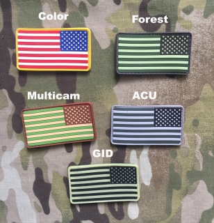 JTG US Flag Reversed PVC Patch - nášivka