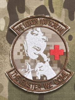 YJPF USAF Pararescue - The Louder you Scream Patch - AOR1 - nášivka