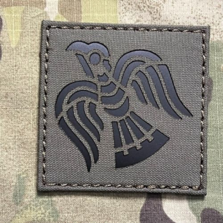 TF LaserCut Patch Viking Raven Infra - Ranger Green - nášivka