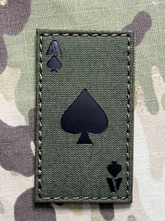 TF LaserCut Patch Ace of Spades Infra - Olive Drab - nášivka