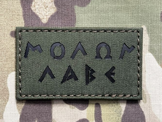 TF LaserCut Patch Molon Labe Infra - Olive Drab - nášivka