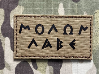 TF LaserCut Patch Molon Labe Infra - Coyote Brown - nášivka