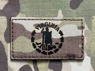 TF LaserCut Patch US State - Virginia Flag Infra - Multicam - nášivka